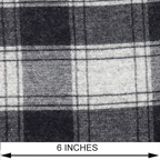 Wool flannel: black & gray plaid