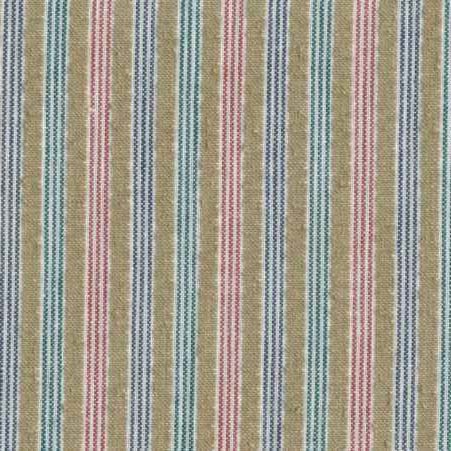 Cotton Lightweight: red, white and blue stripes on tan