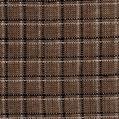 pure linen in brown/black/tan plaid fabric by the yard 