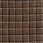 pure linen fabric by the yard brown black tan plaid