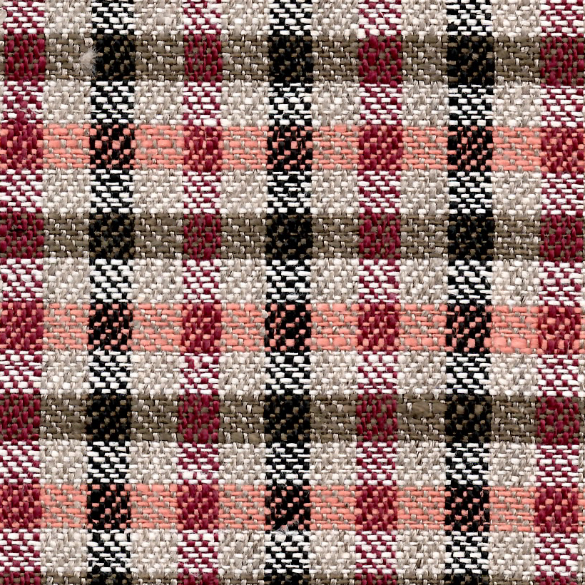 pure linen in multi-color plaid fabric by the yard