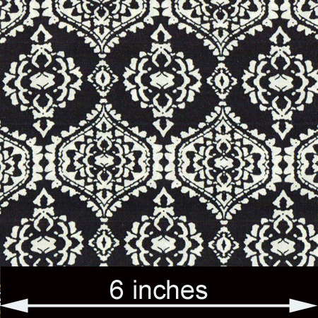 Rayon: black & cream medallions