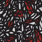 rayon lycra jersey knit fabric black white red stained glass print