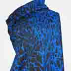 Knits, other: Poly/Lycra Ponte black on blue